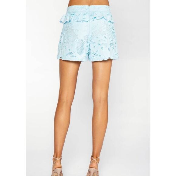 S'edge Azalea Eyelet Lace SHORTS Sky Light Blue Lined Medium M NEW NWT - Picture 5 of 6